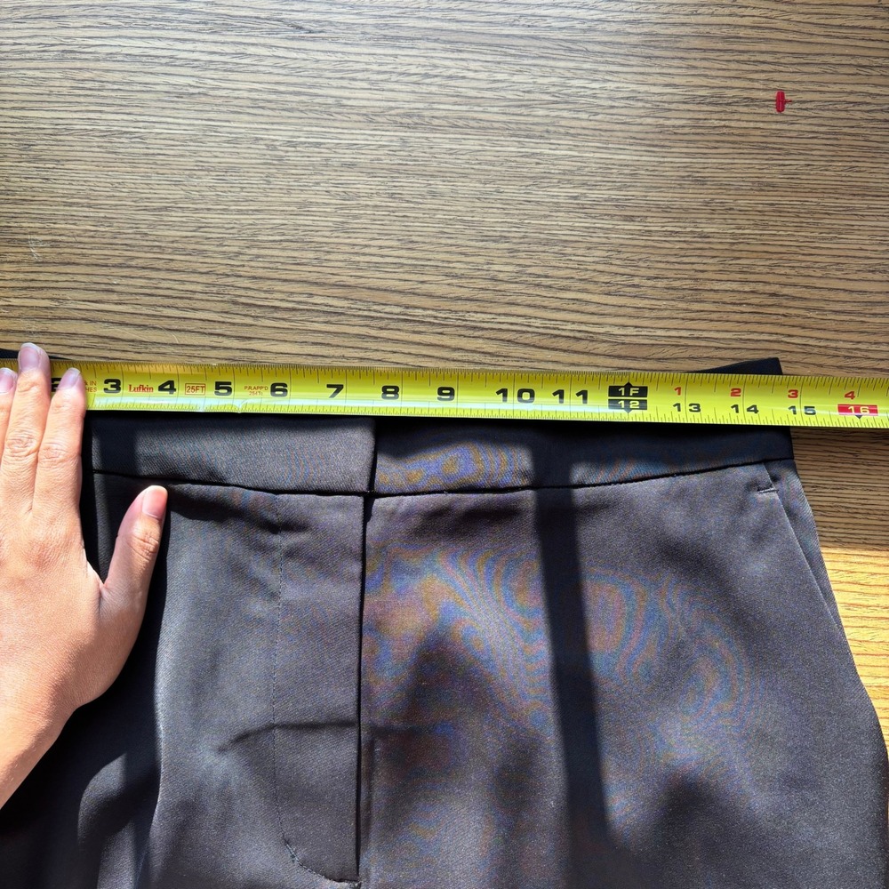 Quince Stretch Crepe Classic Trouser Pants 10 Black Minimalist - Picture 14 of 16